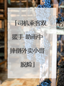 司机乘客双援手 助雨中摔倒外卖小哥脱险