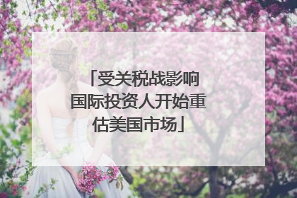 受关税战影响 国际投资人开始重估美国市场