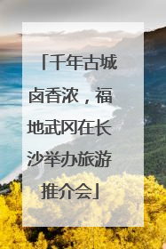千年古城卤香浓，福地武冈在长沙举办旅游推介会