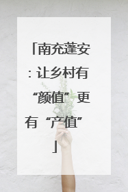 南充蓬安：让乡村有“颜值”更有“产值”