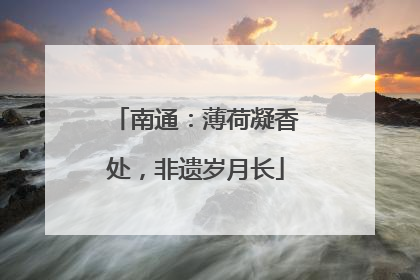 南通：薄荷凝香处，非遗岁月长