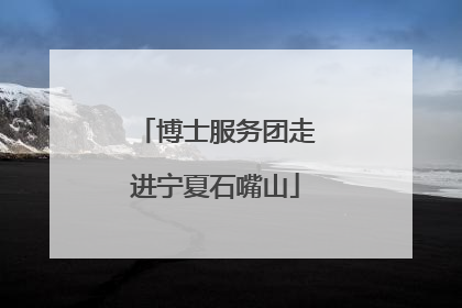 博士服务团走进宁夏石嘴山