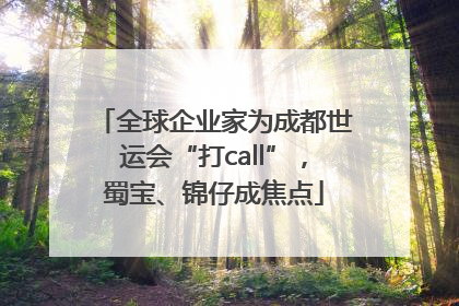 全球企业家为成都世运会“打call”，蜀宝、锦仔成焦点