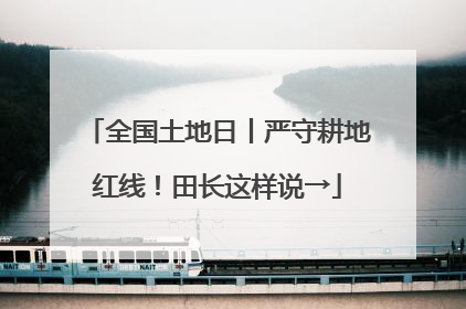 全国土地日丨严守耕地红线！田长这样说→