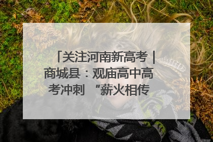 关注河南新高考｜商城县：观庙高中高考冲刺 “薪火相传”助力备考