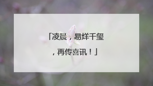 凌晨，易烊千玺，再传喜讯！