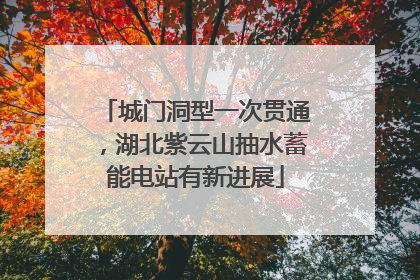 城门洞型一次贯通，湖北紫云山抽水蓄能电站有新进展