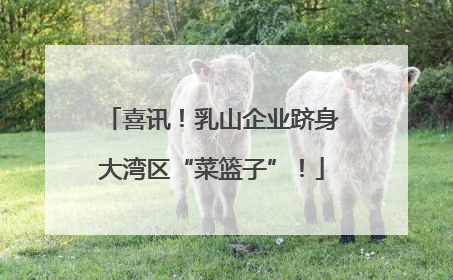 喜讯！乳山企业跻身大湾区“菜篮子”！