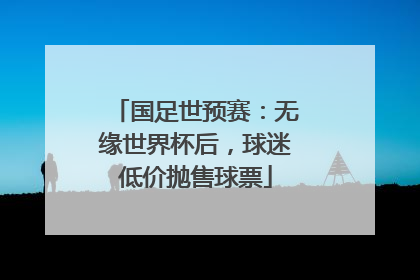 国足世预赛：无缘世界杯后，球迷低价抛售球票