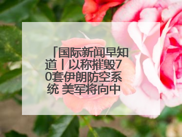 国际新闻早知道丨以称摧毁70套伊朗防空系统 美军将向中东调派战斗机