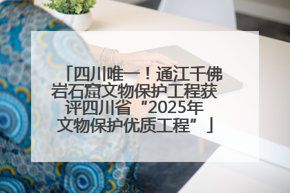 四川唯一！通江千佛岩石窟文物保护工程获评四川省“2025年文物保护优质工程”