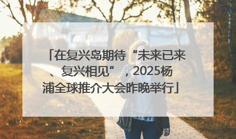 在复兴岛期待“未来已来、复兴相见”，2025杨浦全球推介大会昨晚举行
