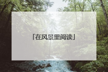 在风景里阅读