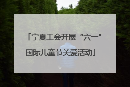宁夏工会开展“六一”国际儿童节关爱活动