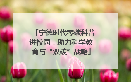 宁德时代零碳科普进校园，助力科学教育与“双碳”战略