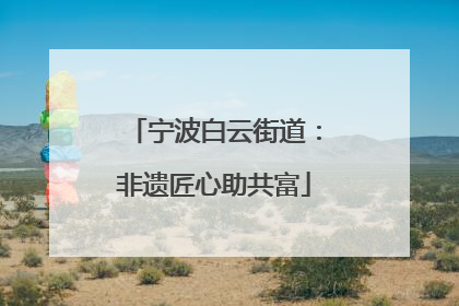 宁波白云街道：非遗匠心助共富