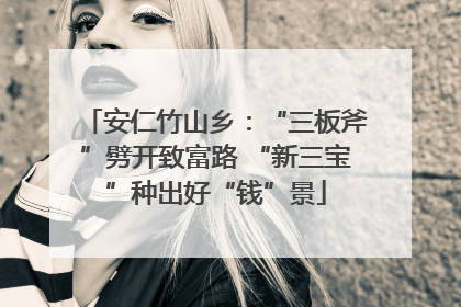 安仁竹山乡：“三板斧”劈开致富路 “新三宝”种出好“钱”景