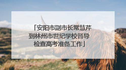 安阳市副市长常慧芹到林州市世纪学校督导检查高考准备工作