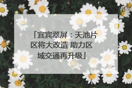宜宾翠屏：天池片区将大改造 助力区域交通再升级