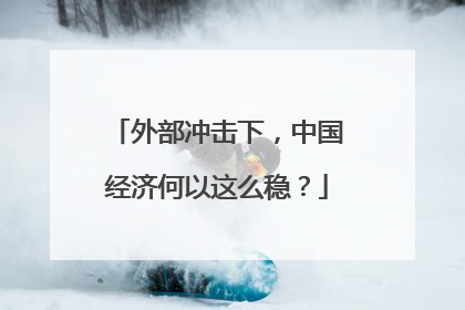 外部冲击下，中国经济何以这么稳？