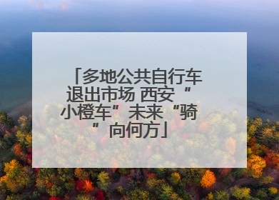 多地公共自行车退出市场 西安“小橙车”未来“骑”向何方