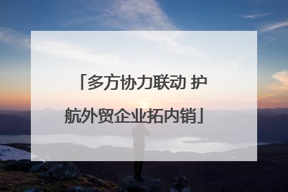 多方协力联动 护航外贸企业拓内销