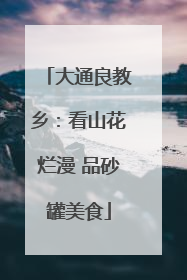 大通良教乡：看山花烂漫 品砂罐美食