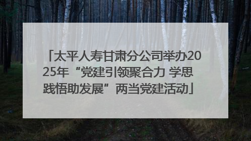 太平人寿甘肃分公司举办2025年“党建引领聚合力 学思践悟助发展”两当党建活动
