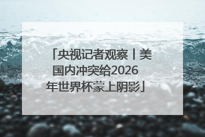 央视记者观察丨美国内冲突给2026年世界杯蒙上阴影