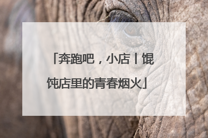 奔跑吧，小店丨馄饨店里的青春烟火