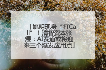 姚明现身“打Call”！清智资本张煜：AI赛道或将迎来三个爆发应用点