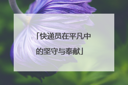 快递员在平凡中的坚守与奉献