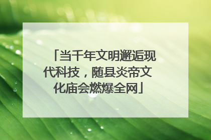 当千年文明邂逅现代科技，随县炎帝文化庙会燃爆全网