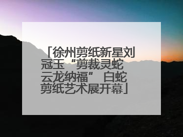 徐州剪纸新星刘冠玉“剪裁灵蛇 云龙纳福” 白蛇剪纸艺术展开幕