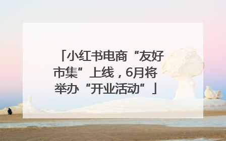 小红书电商“友好市集”上线，6月将举办“开业活动”