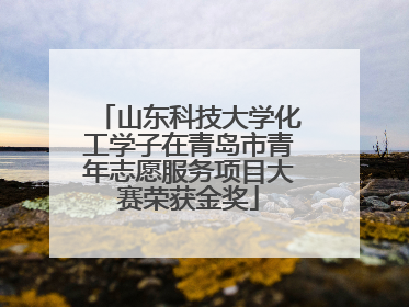山东科技大学化工学子在青岛市青年志愿服务项目大赛荣获金奖