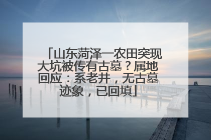 山东菏泽一农田突现大坑被传有古墓？属地回应：系老井，无古墓迹象，已回填
