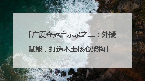 广厦夺冠启示录之二：外援赋能，打造本土核心架构