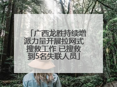 广西龙胜持续增派力量开展拉网式搜救工作 已搜救到5名失联人员
