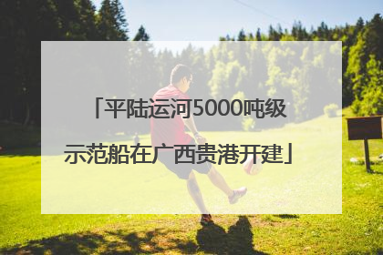 平陆运河5000吨级示范船在广西贵港开建