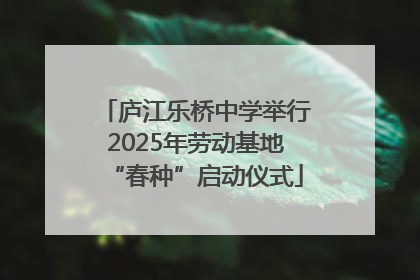 庐江乐桥中学举行2025年劳动基地“春种”启动仪式
