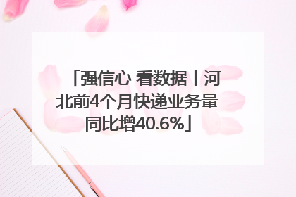 强信心 看数据丨河北前4个月快递业务量同比增40.6%