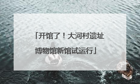 开馆了！大河村遗址博物馆新馆试运行