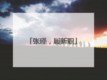 张瑾，履新职
