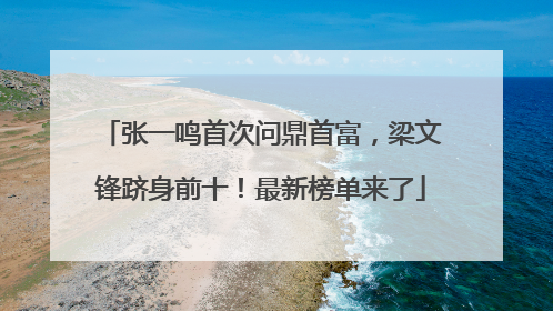张一鸣首次问鼎首富，梁文锋跻身前十！最新榜单来了