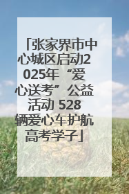 张家界市中心城区启动2025年“爱心送考”公益活动 528辆爱心车护航高考学子