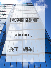 张朝阳退回的Labubu，换了一辆车