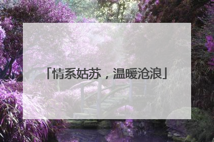 情系姑苏，温暖沧浪