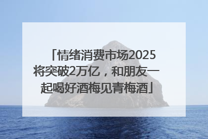 情绪消费市场2025将突破2万亿，和朋友一起喝好酒梅见青梅酒