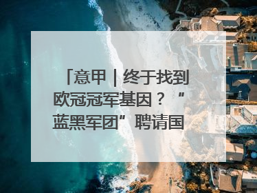 意甲｜终于找到欧冠冠军基因？“蓝黑军团”聘请国米名宿齐沃执教